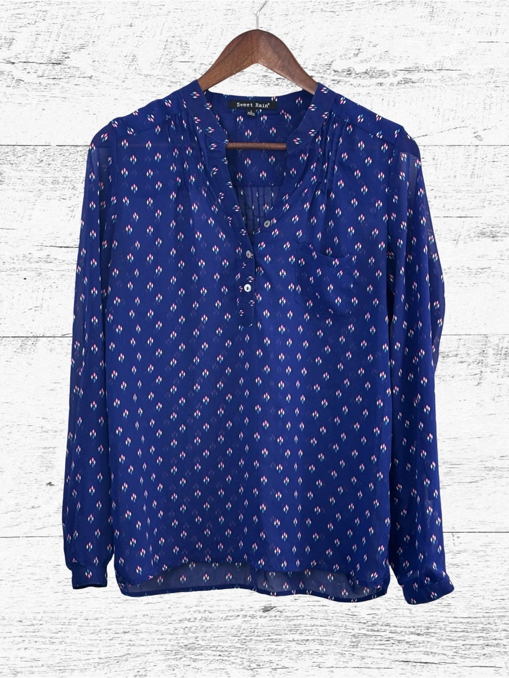 Sweet Rain Sheer Blouse